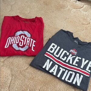 Set of Ohio State Red and Gray Tees